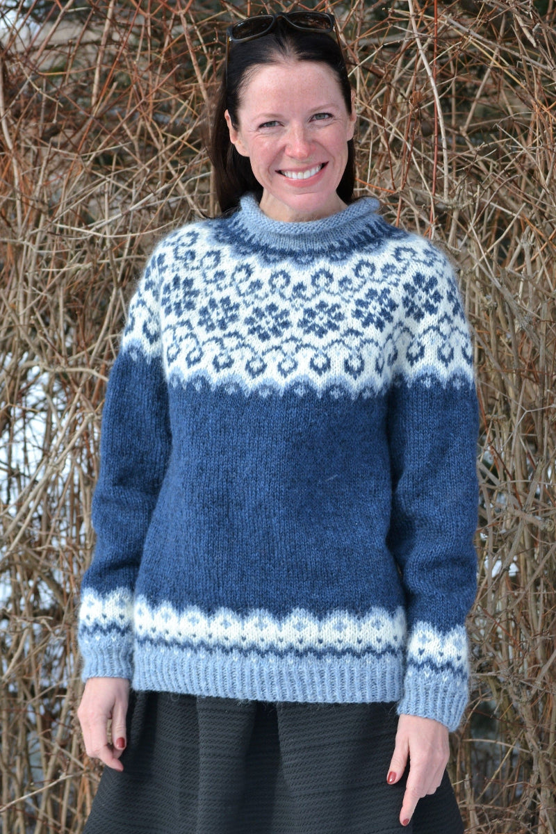 Sundrops - Lettlopi Orange & Yellow wool sweater Knitting Kit - The Icelandic Store