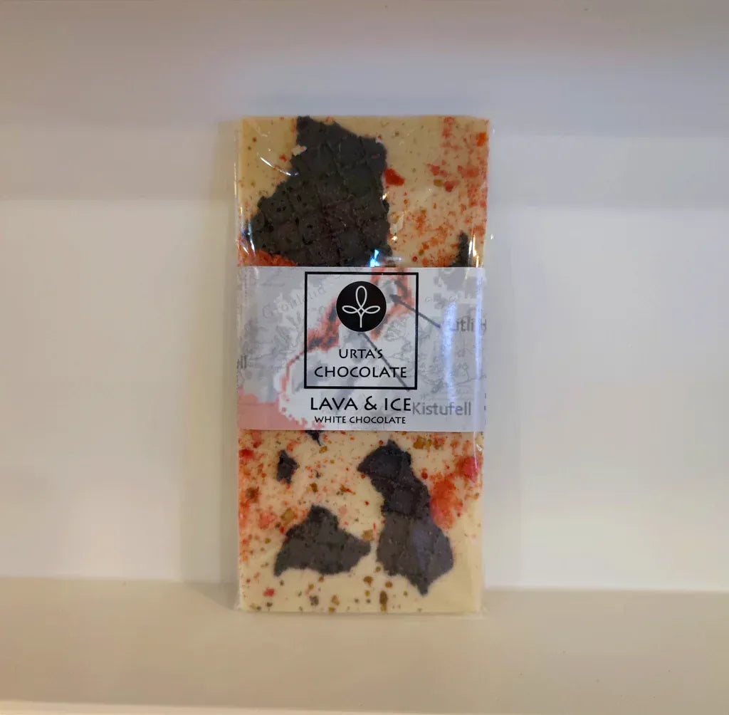 Lava & Ice – Icelandic White Chocolate with Strawberry & Licorice Salt