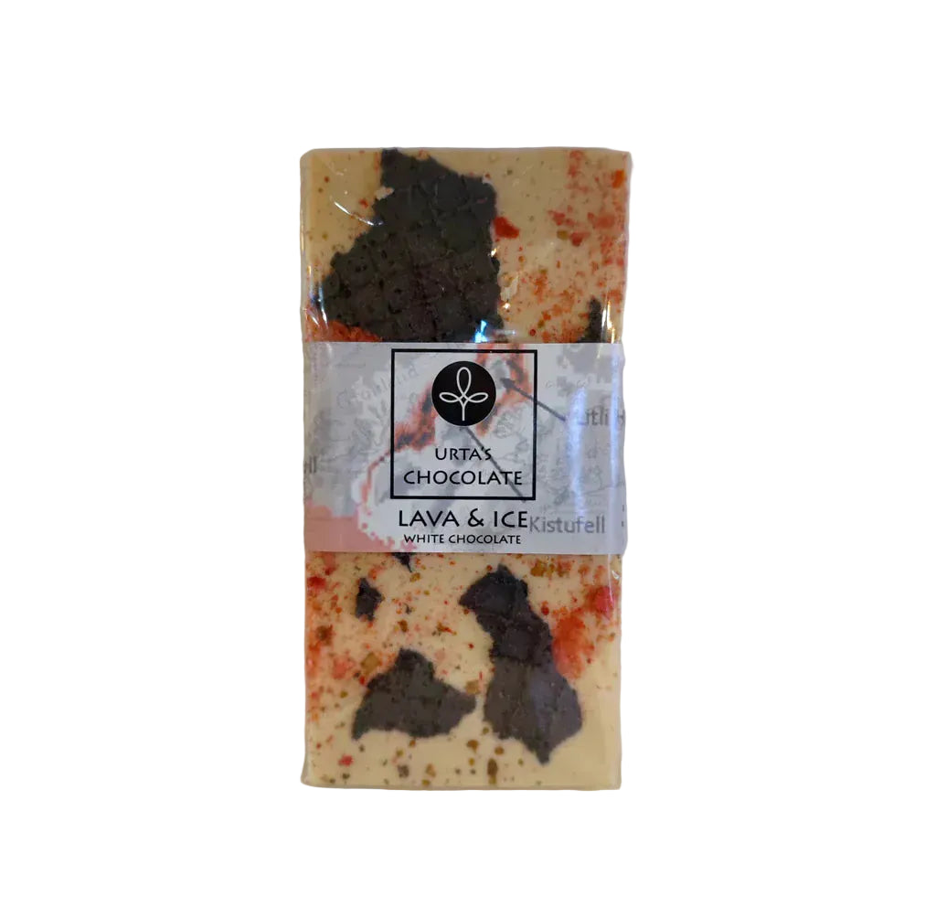 Lava & Ice – Icelandic White Chocolate with Strawberry & Licorice Salt