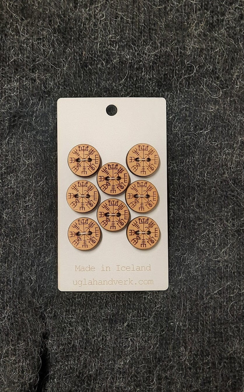 Wooden Buttons - Wayfinder - The Icelandic Store