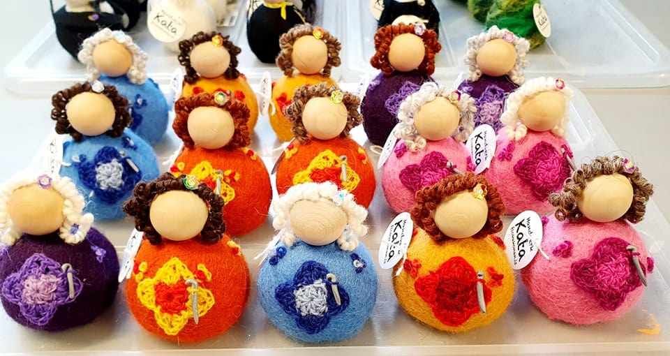 Felted wool Crochet Lady - Purple - The Icelandic Store