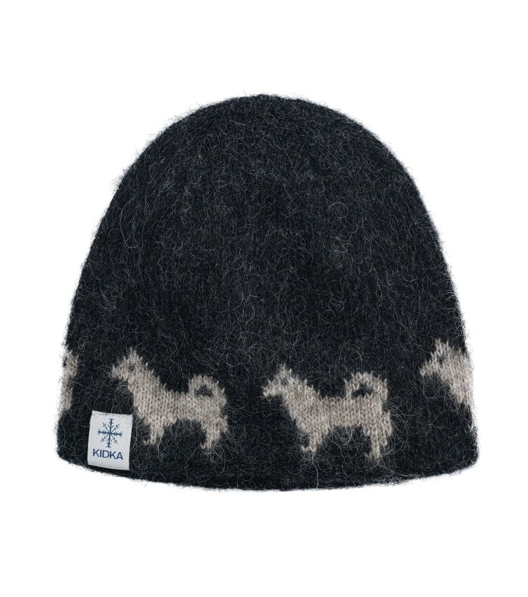 Wool Hat Beanie Black - Icelandic sheepdog - The Icelandic Store