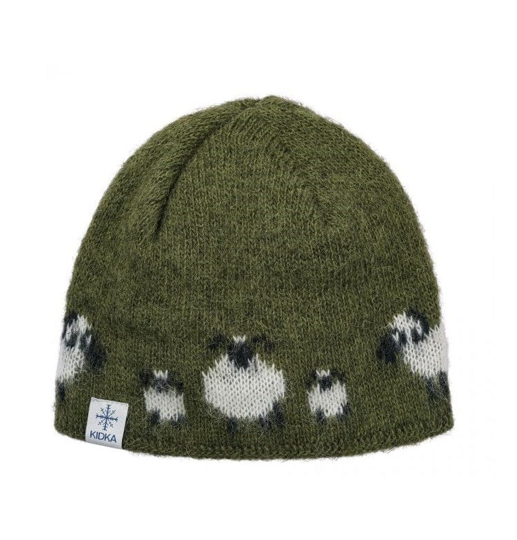 Wool Hat Beanie Green - Sheep - The Icelandic Store