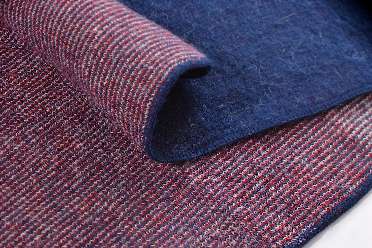 Icelandic Wool Blanket - National flag pattern of Iceland. One sided.