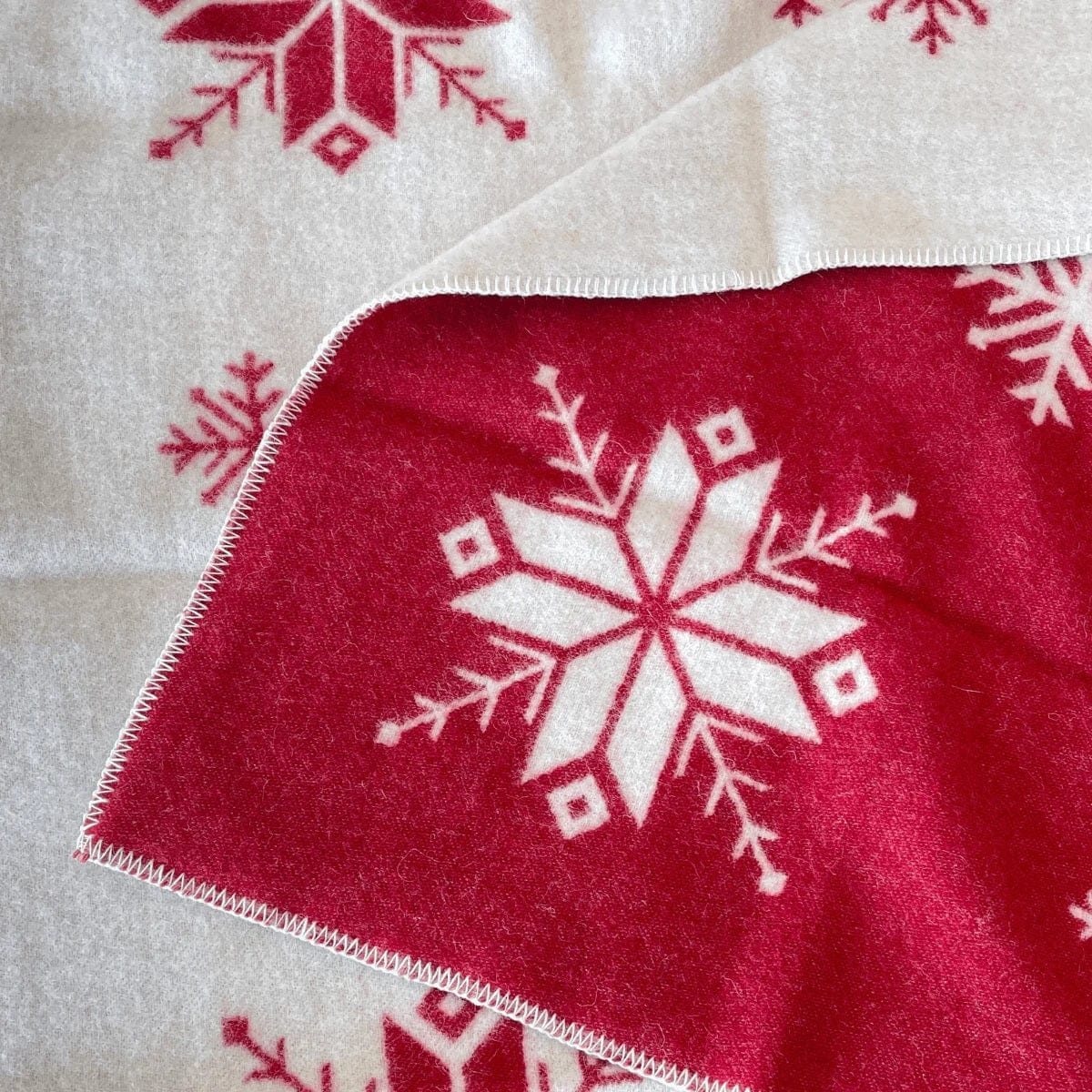 Icelandic Blanket - Red Frostrose #0303 - The Icelandic Store