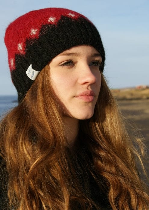 Wool Hat Fjall - Red - The Icelandic Store
