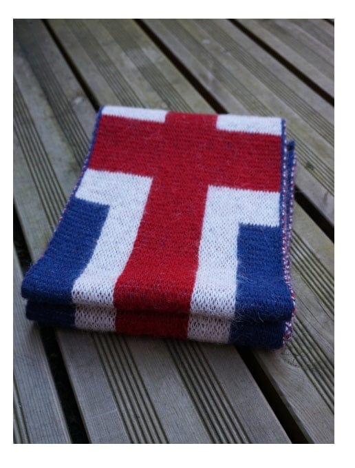 Wool scarf with Icelandic national flag - The Icelandic Store