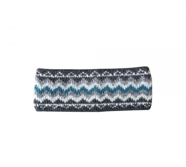Fanney Grey and Blue Icelandic Wool Mittens - Traditional Icelandic Pattern - The Icelandic Store