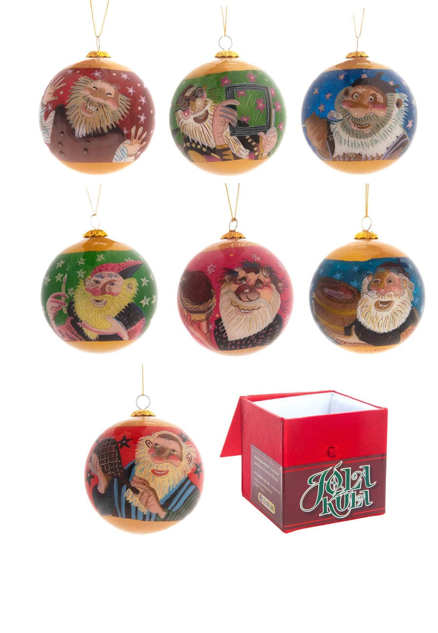 Yule Lads Christmas Balls Ornaments - Set of all 7 - The Icelandic Store