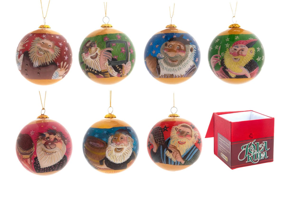 Yule Lads Christmas Balls Ornaments - Set of all 7 - The Icelandic Store