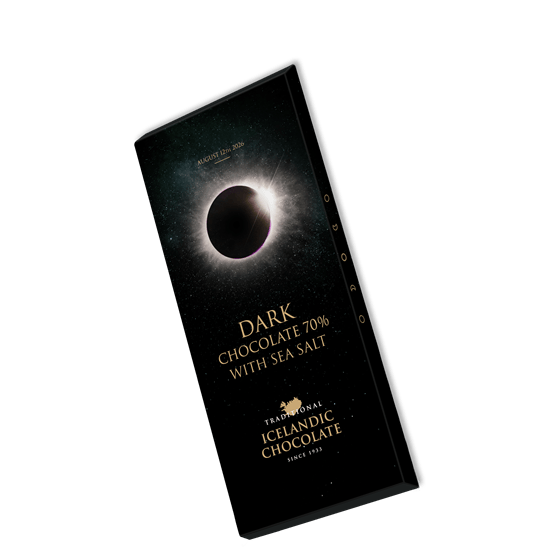 Traditional Icelandic Chocolate 70% with Sea Salt – Total Solar Eclipse Special Edition