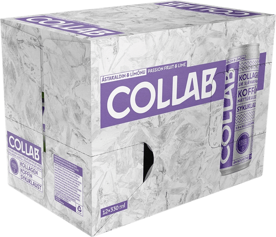 Passion Fruit & Lemon 12 pack — Collagen Energy Drink (330 ml)
