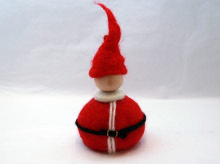 ICELANDIC FELTED WOOL SANTA GNOME ORNAMENT