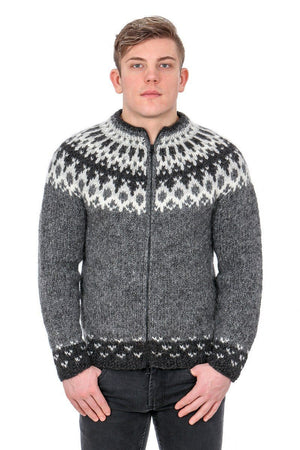 Thor - Icelandic Sweater Cardigan - Grey