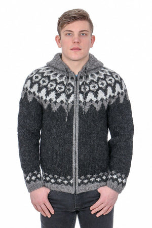 Mjölnir - Icelandic Sweater Cardigan - Black