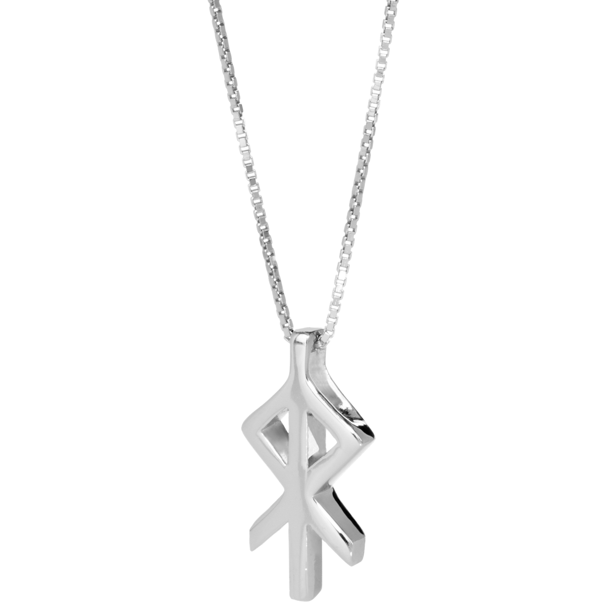 Silver Bindrune - Heart - icelandicstore.is