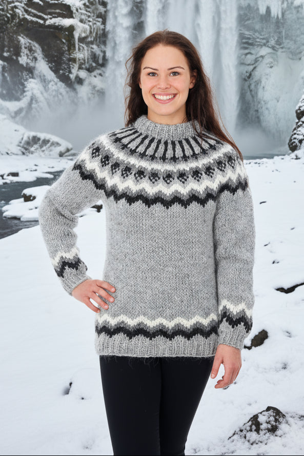 Aska - Icelandic Sweater - Ash Heather - icelandicstore.is