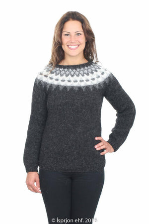 Hel - Icelandic Sweater - Black Heather