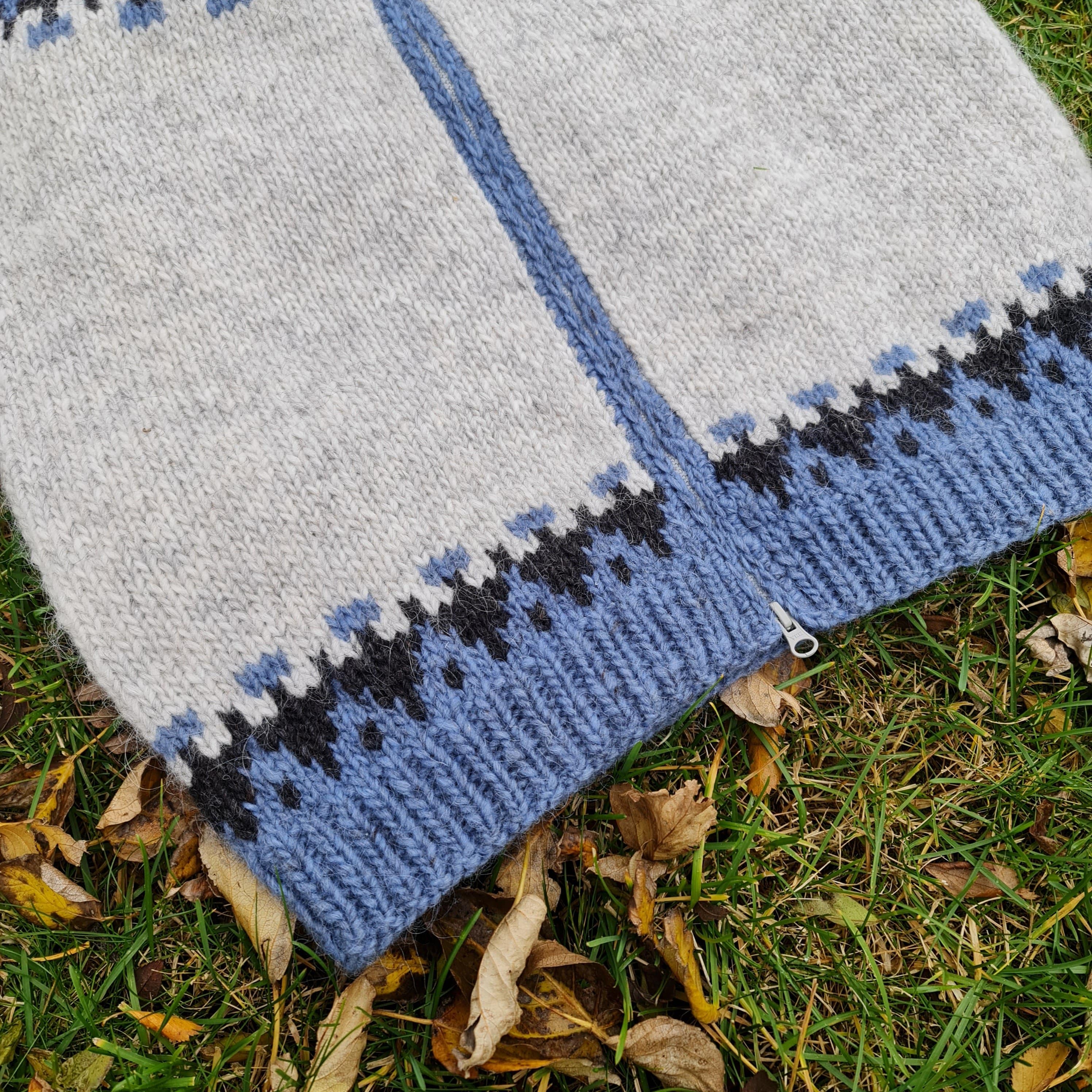 Garri - Icelandic Cardigan - Grey-Blue - icelandicstore.is