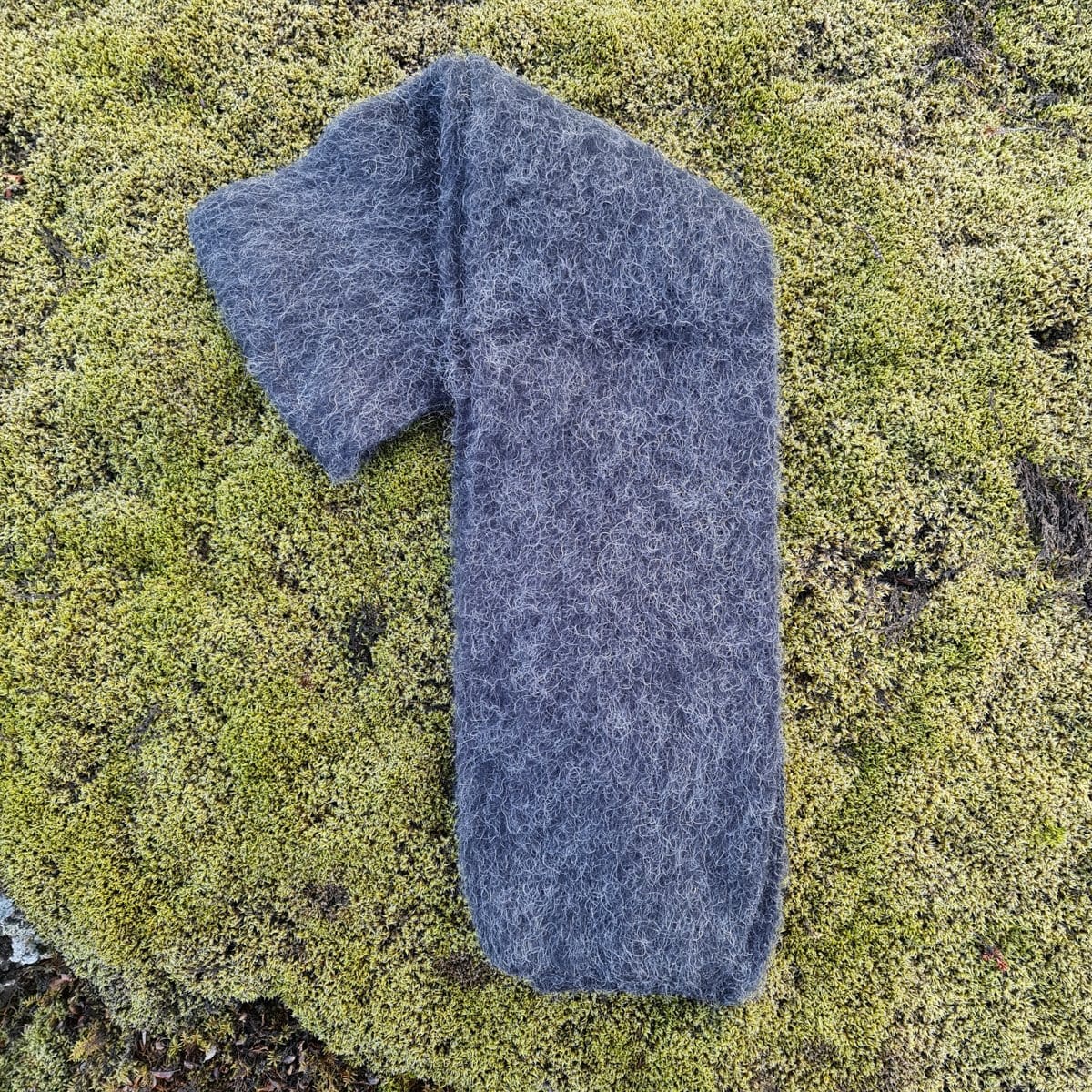 Brushed Wool Scarf - Black Heather - icelandicstore.is