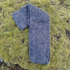 Brushed Icelandic Wool Scarf - Black Heather