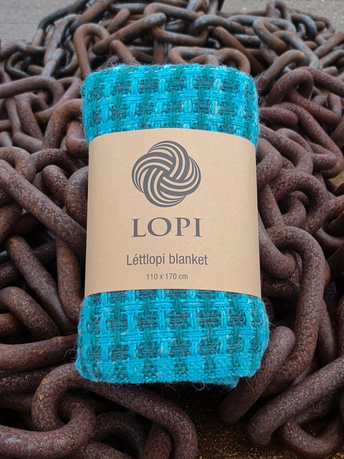Léttlopi Wool Blanket - Glacier Blue - The Icelandic Store