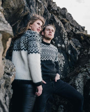 Borg - Black Icelandic sweater