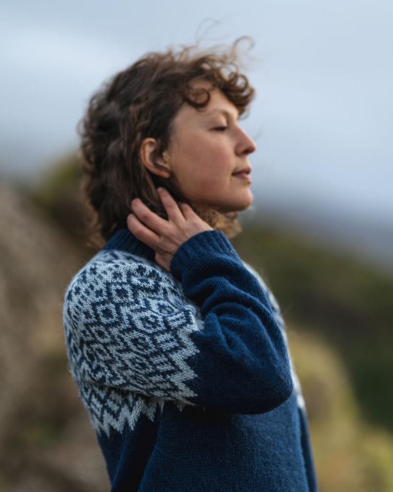 Borg - Icelandic sweater (Blue) - icelandicstore.is