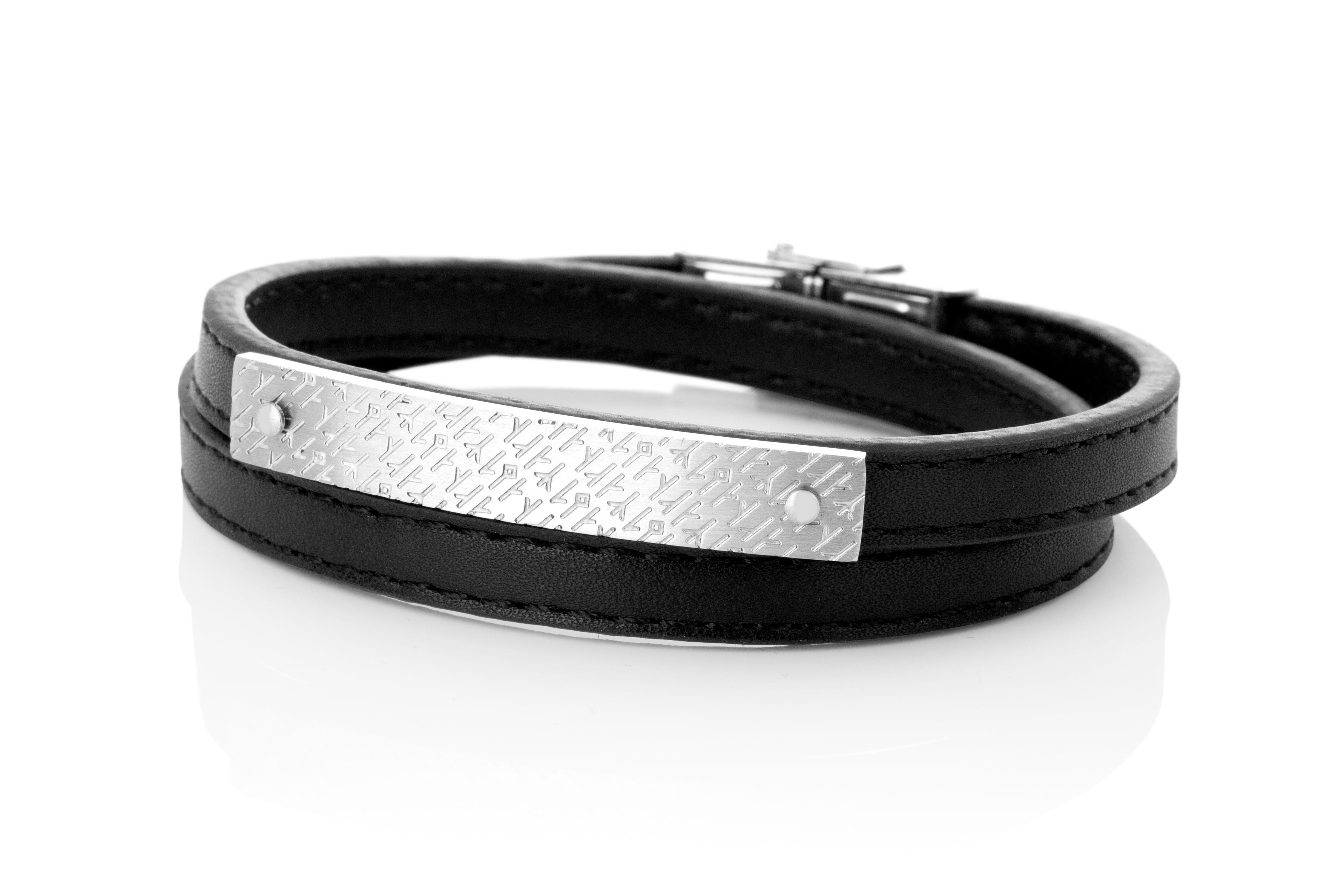 LEATHER BINDRUNE BRACELET - icelandicstore.is