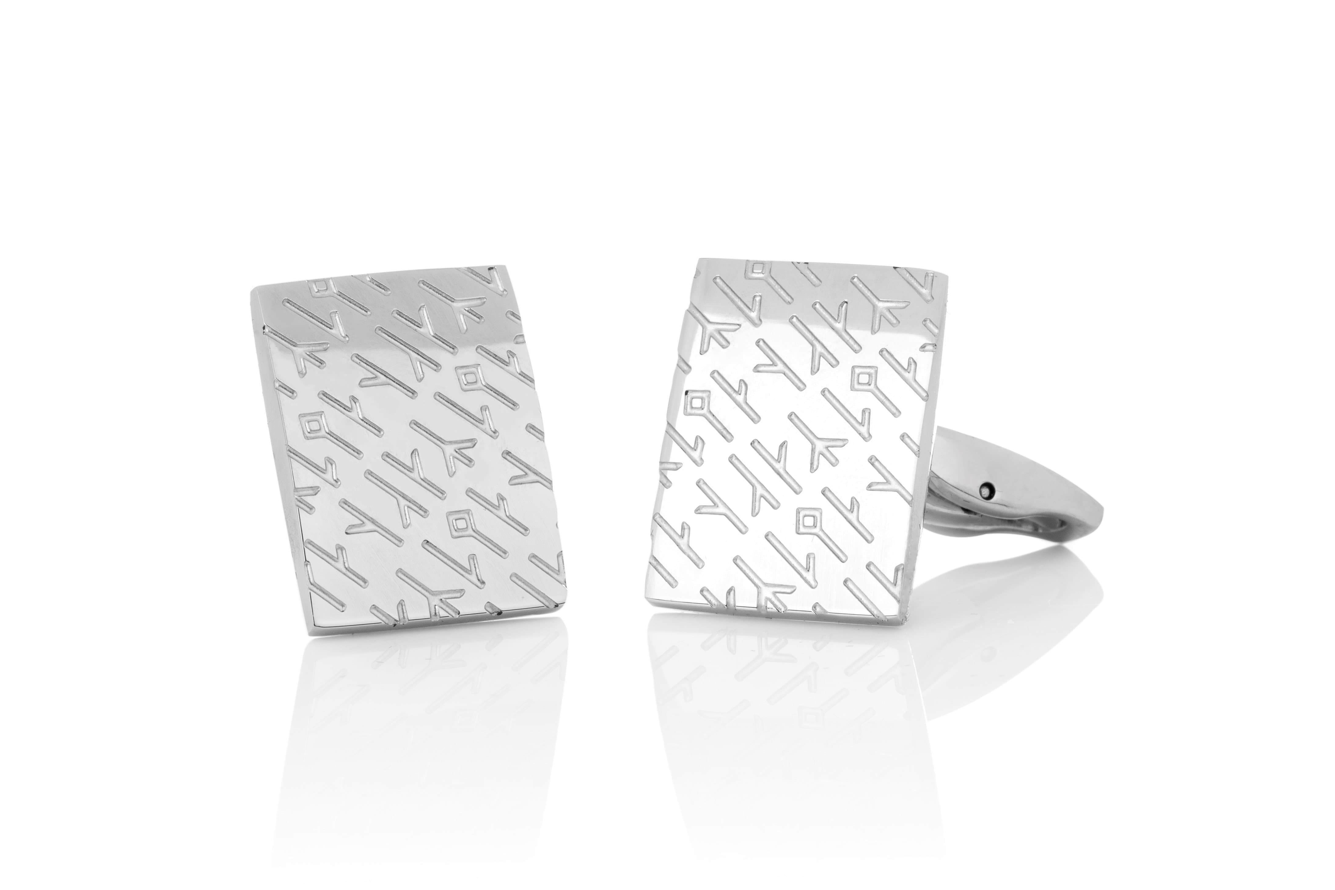 SILVER CUFFLINKS - STRENGTH/LOVE - icelandicstore.is