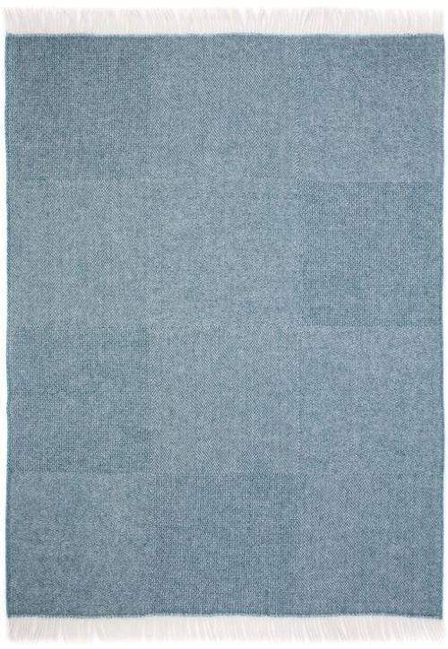 Icelandic Blanket - Bót #2062. One colored Bót - Blue Icelandic Wool Blanket. The Icelandic Store