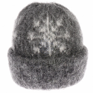 Brushed Wool Hat - Grey / White Star