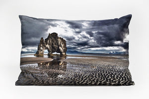 Cushion Cover - Hvítserkur rock in Iceland