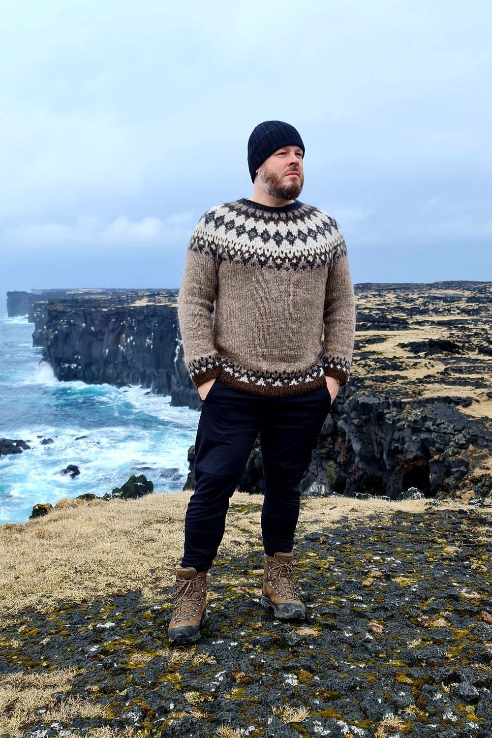 Kátir Karlar - Icelandic Sweater - Oatmeal - The Icelandic Store
