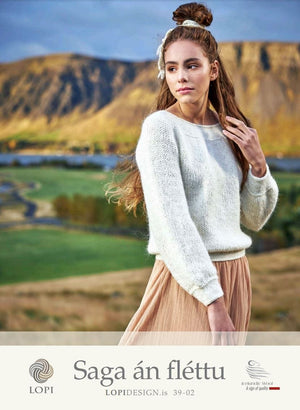 Saga white wool sweater - Knitting Kit