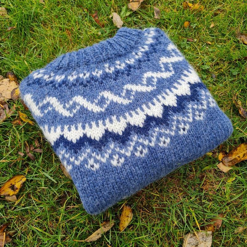Váli - Icelandic Sweater - Denim Heather - The Icelandic Store