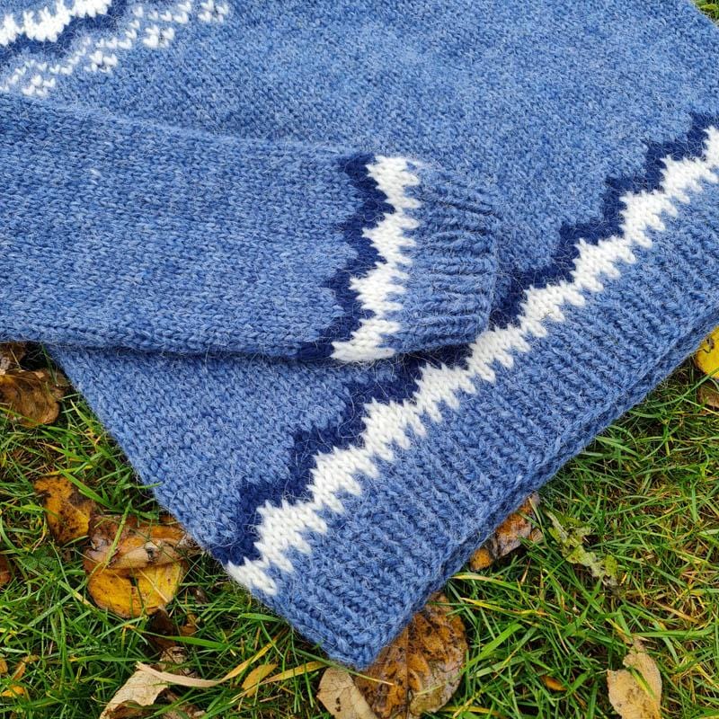 Váli - Icelandic Sweater - Denim Heather - The Icelandic Store