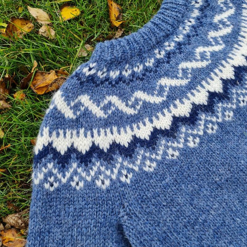 Váli - Icelandic Sweater - Denim Heather - The Icelandic Store