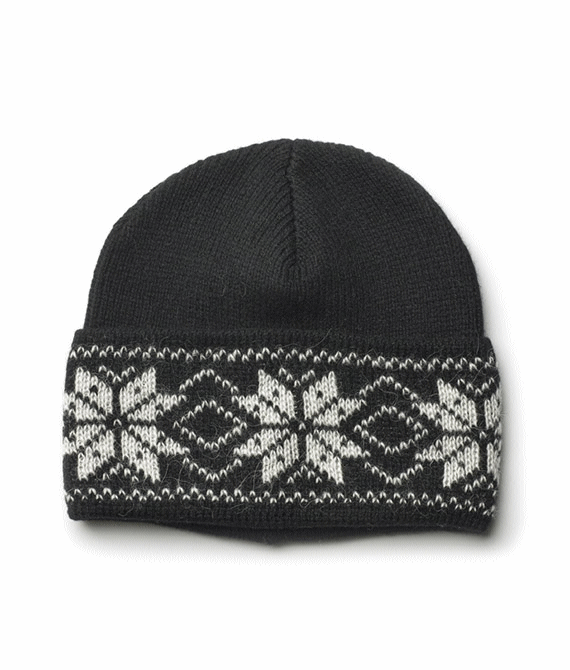 Varma Wool Hat - Eight Petalled Rose Flower pattern - The Icelandic Store