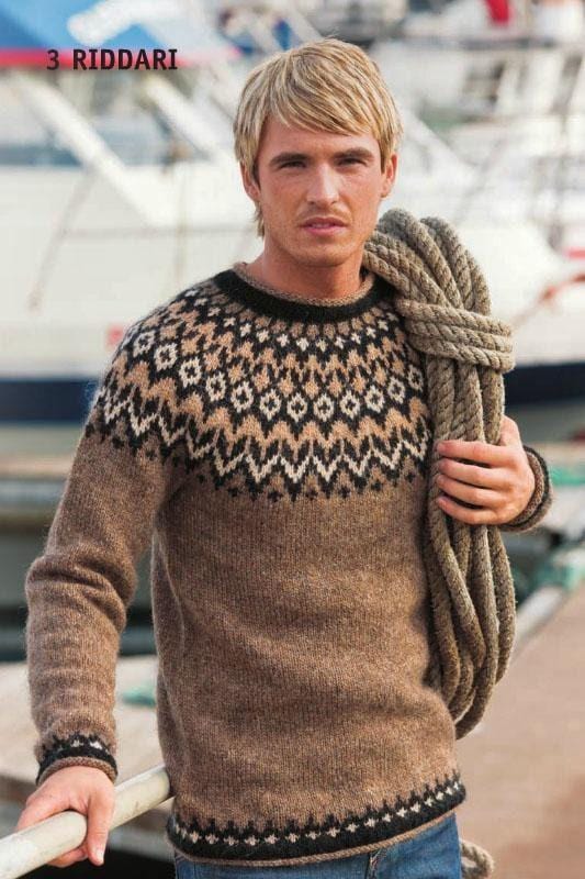 Riddari- Brown Knitting Kit - icelandicstore.is