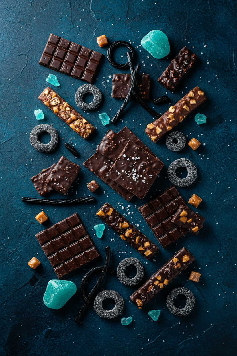 Icelandic Sweets and Candy - licorice and chocolate bars from Iceland