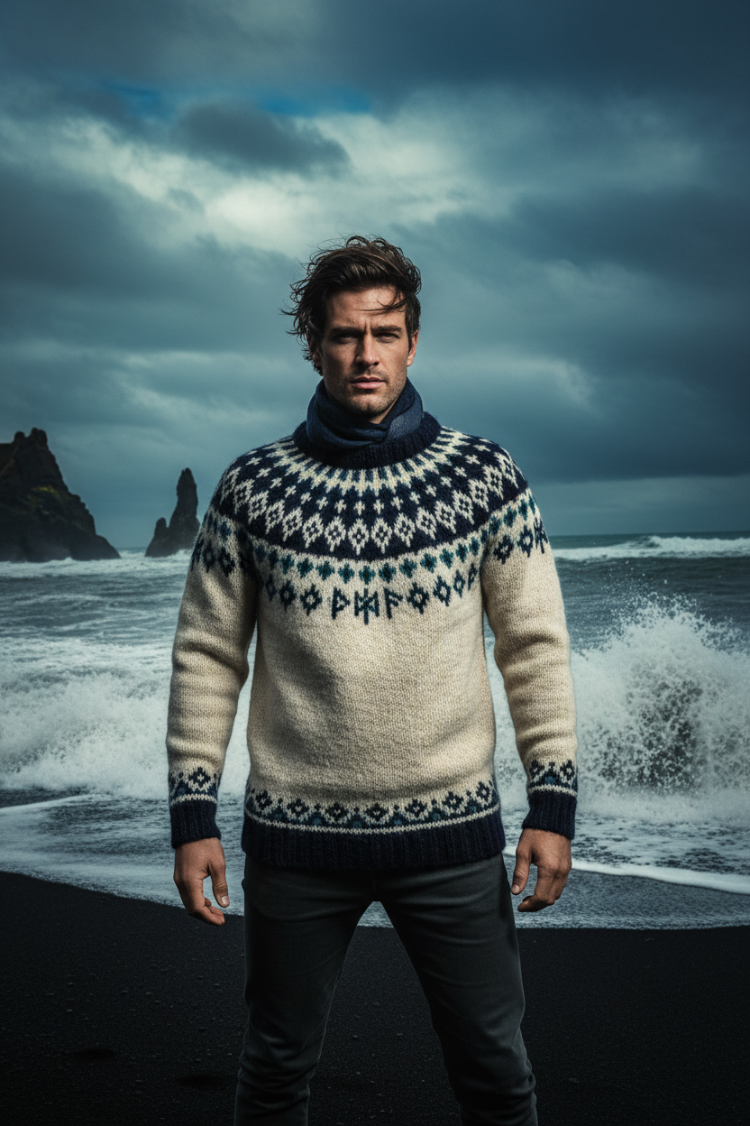 Best seller traditional Icelandic wool knitwear for men; sweaters, jumpers, cardigans, pullovers and jerseys