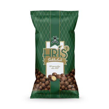 Freyja Hrís chocolate covered corn puffs spheres - Icelandic candy