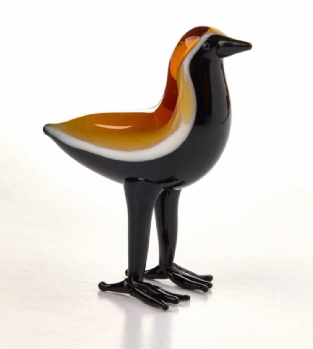 Glass Golden Plover Figurine