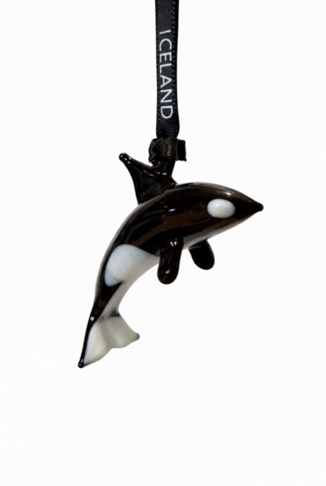 Glass Orca Figurine
