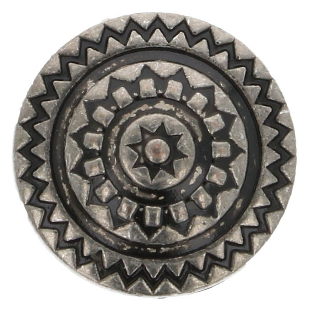 Antique silver metal button 17.50mm | Icelandic traditional style