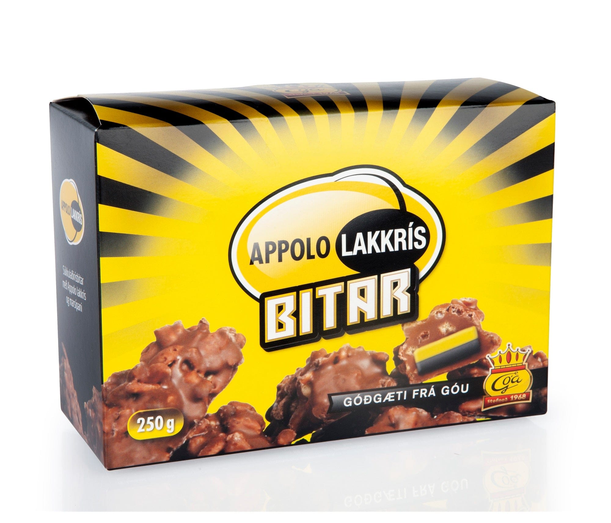 Liquorice Chocolate Bites with Marzipan filling / 250 gr - The Icelandic Store