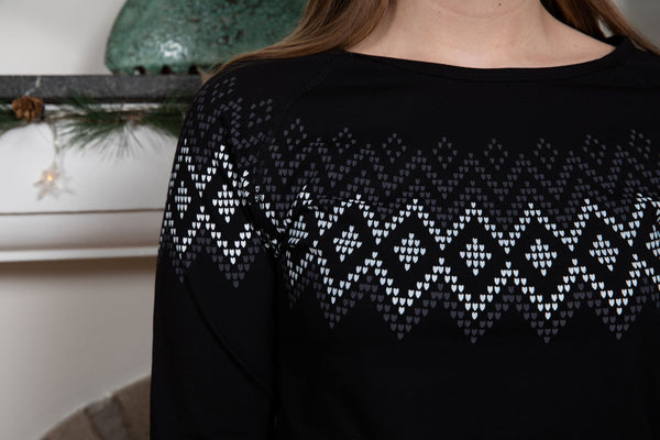 Arna Long-Sleeve T-Shirt wool sweater pattern - The Icelandic Store