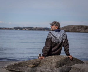 Arnar Icelandic sweater Black - Knitting Kit