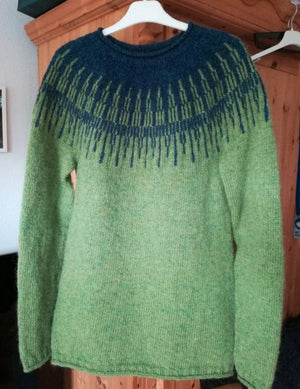 Arnar Icelandic sweater Spring Green - Knitting Kit